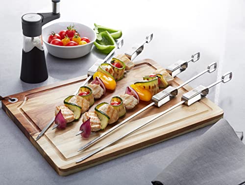 gefu-ge89260-set-de-5-brochettes-barbecue-en-acier-inoxydable-45-cm-r-utilisable image 4