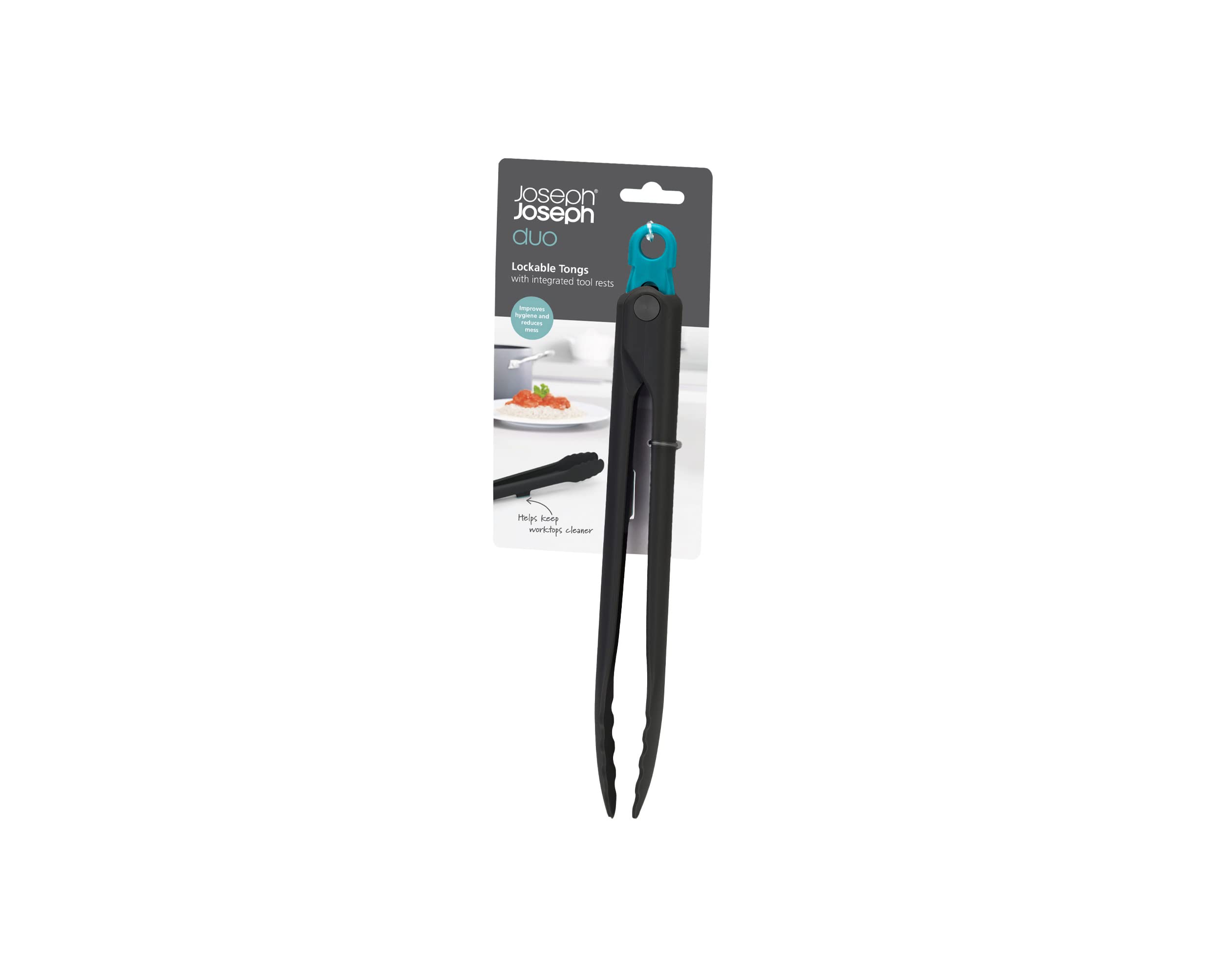 joseph-joseph-duo-pinces-de-cuisine-verrouillables-en-nylon-charg-de-verre-r-sis image 2