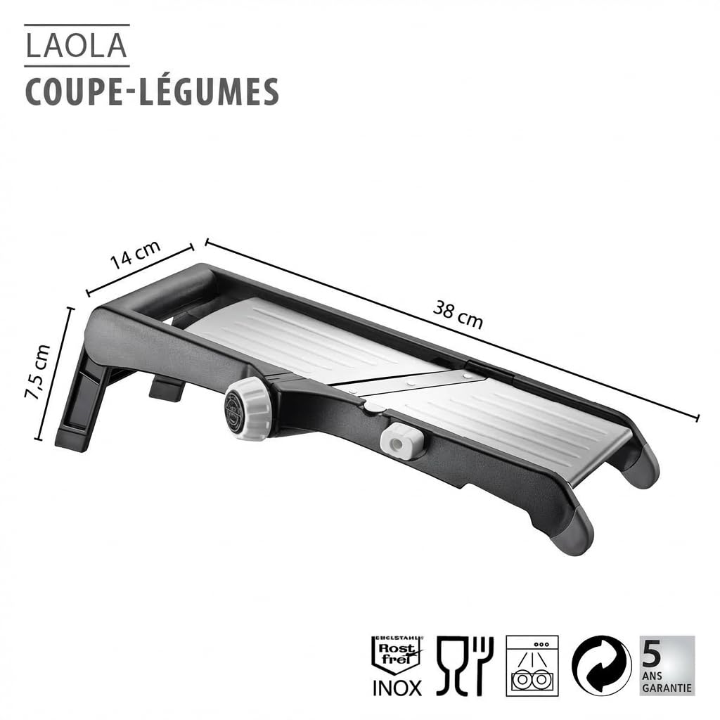 gefu-laola-mandoline-de-cuisine-multifonctionnelle-coupes-multiples-l-gumes-et-f image 2