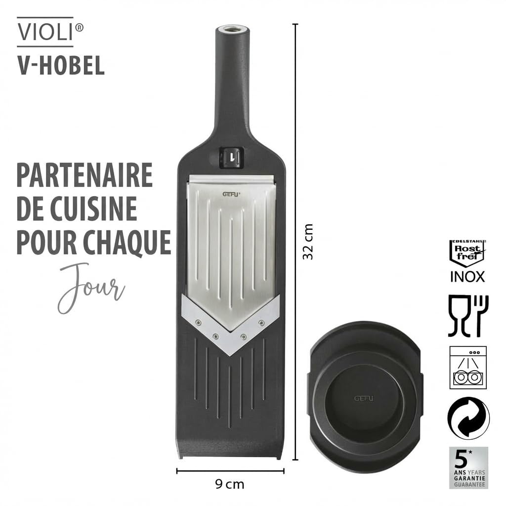 gefu-violi-ge50440-minceur-l-gumes-r-glable-5-paisseurs-lame-acier-japonais-plas image 2