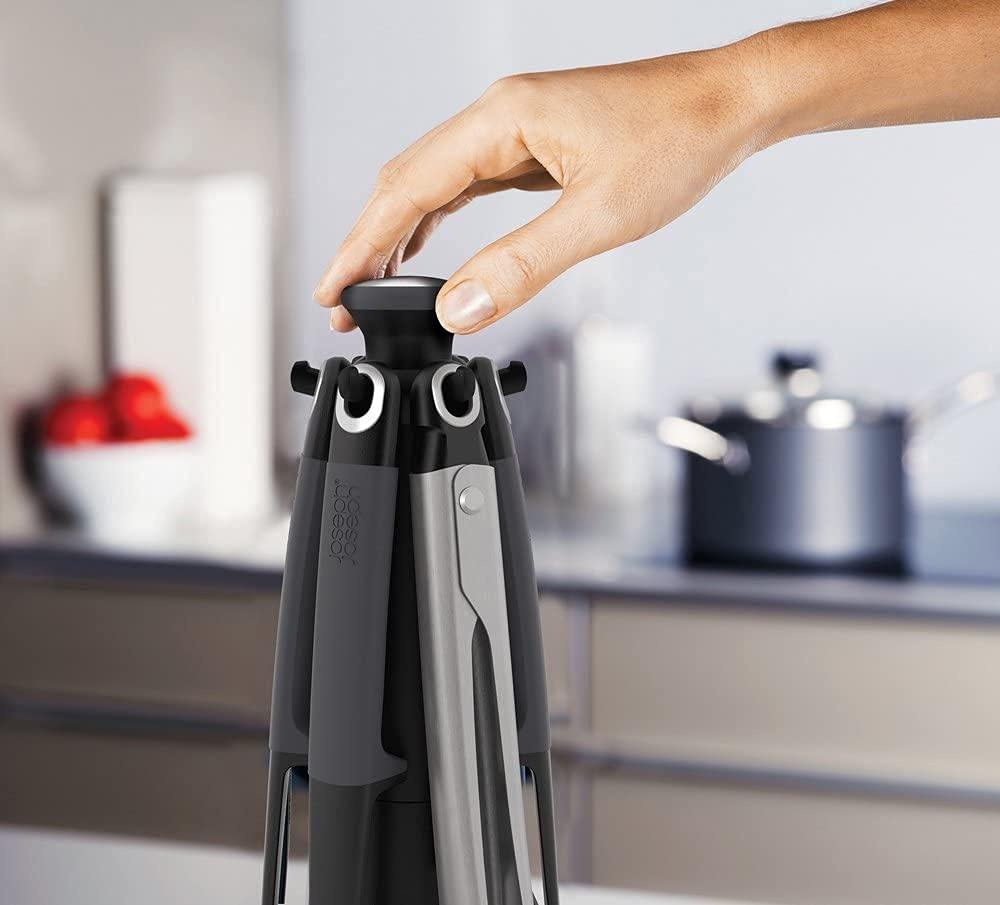 joseph-joseph-elevate-set-de-6-ustensiles-de-cuisine-en-nylon-avec-pinces-inox-e image 6