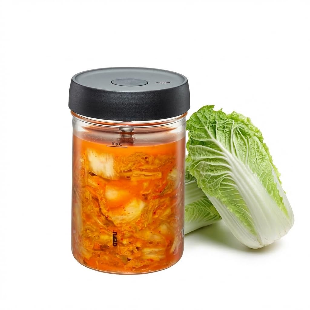 gefu-nativo-bocal-de-fermentation-1-litre-en-verre-avec-valve-2-en-1-ferment-ven image 2