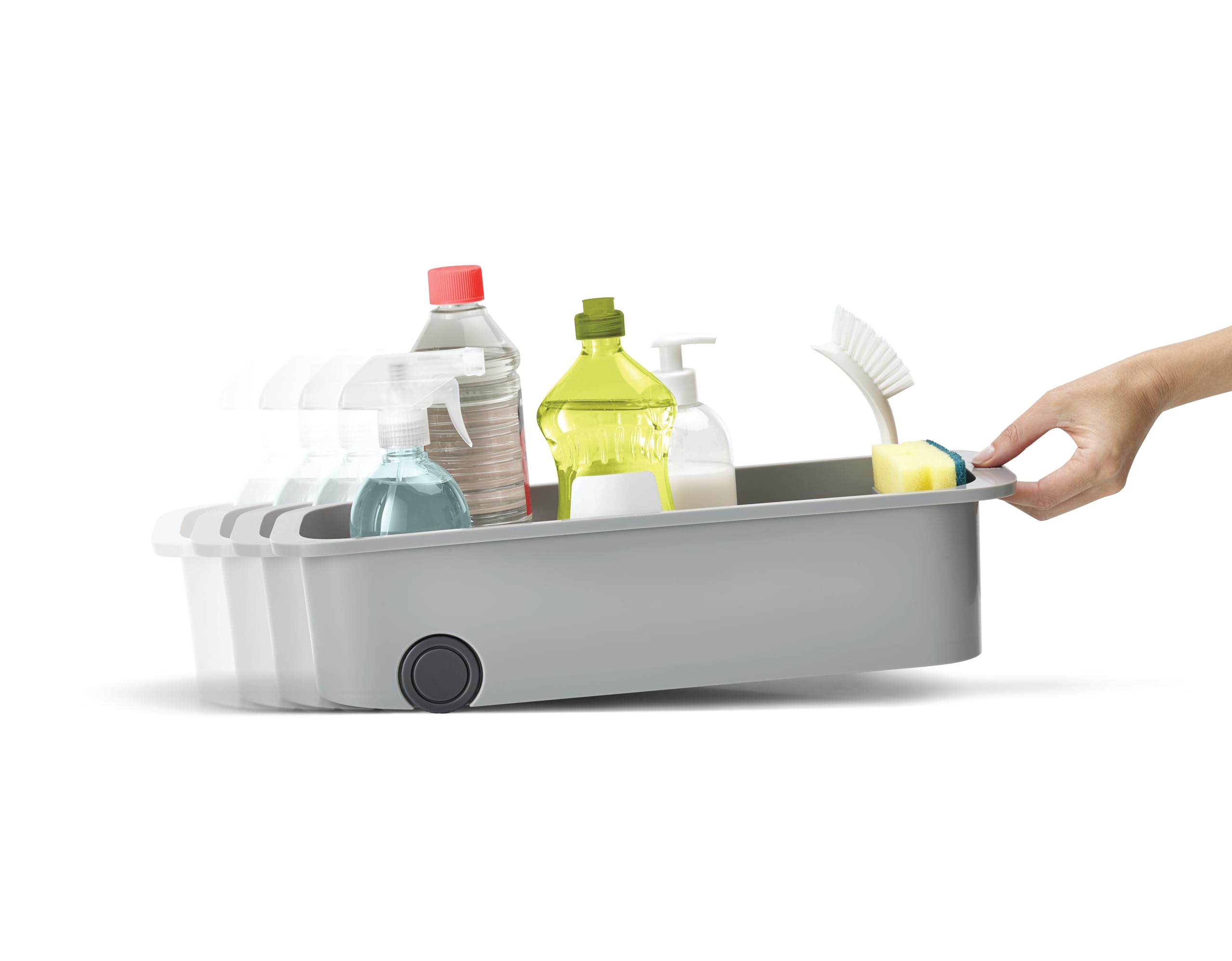 joseph-joseph-panier-de-rangement-roulant-sous-vier-avec-2-compartiments-et-roul image 3
