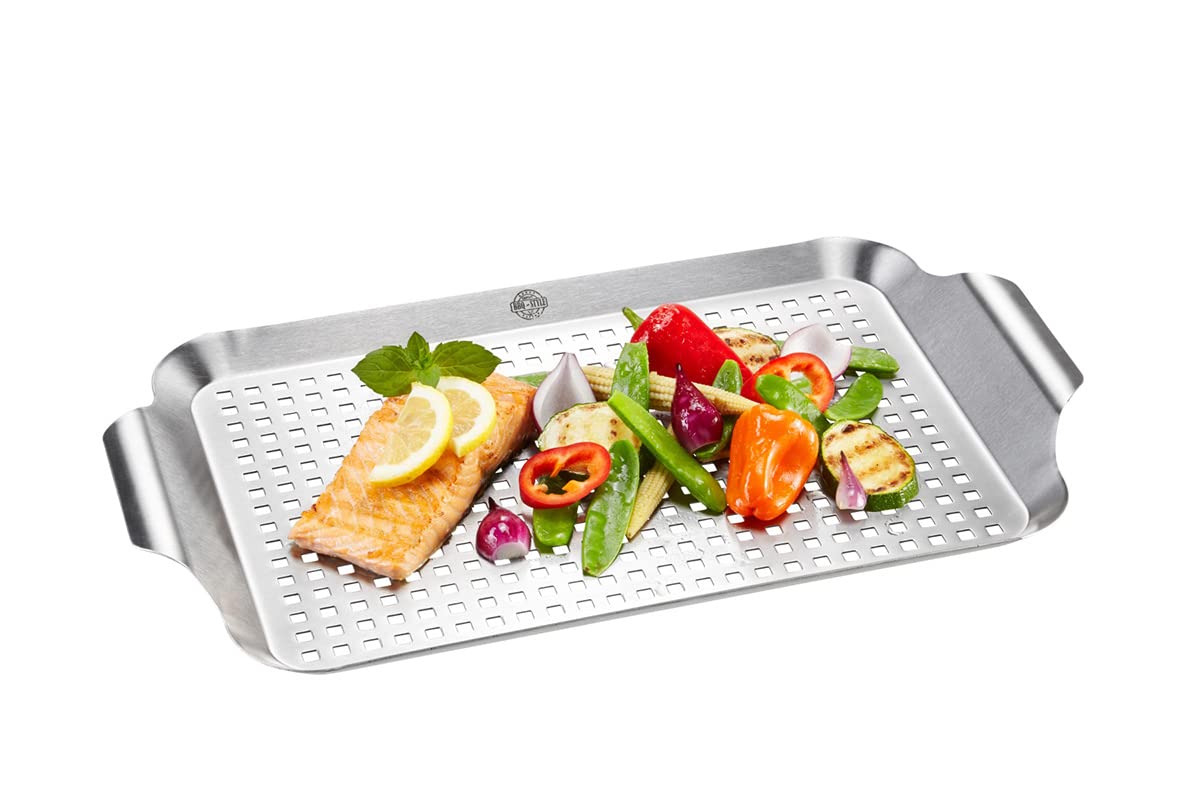 gefu-ge89258-plat-de-cuisson-l-gumes-barbecue-en-acier-inoxydable-43-x-25-x-3-cm image 1