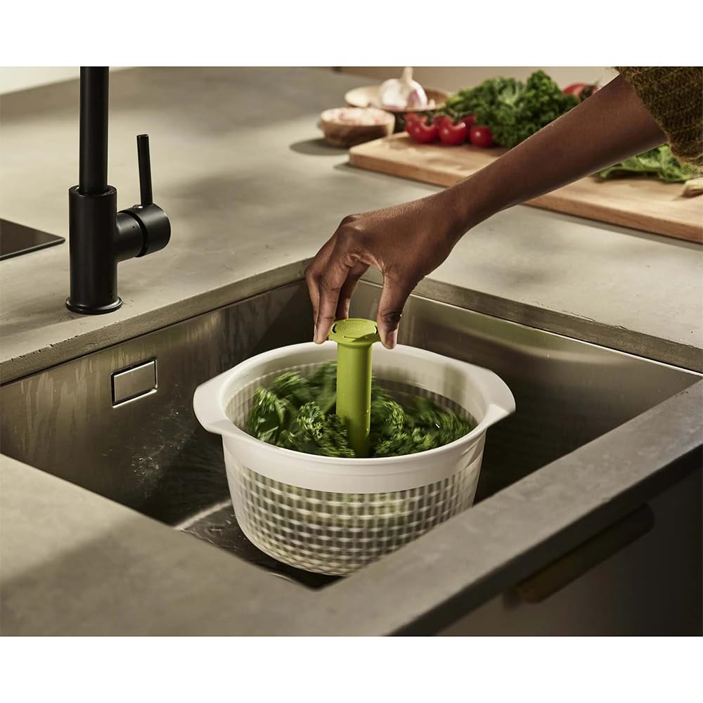 joseph-joseph-spindola-essoreuse-salade-2-en-1-avec-passoire-m-canisme-pompage-e image 2