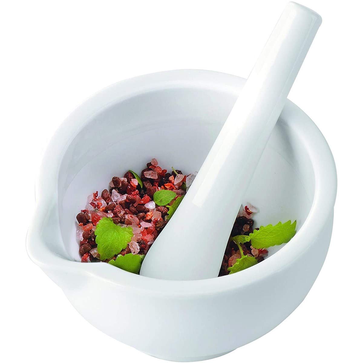 gefu-89085-mortier-en-porcelaine-130-mm-avec-piston-broyeur-d-pices-et-herbes-be image 1