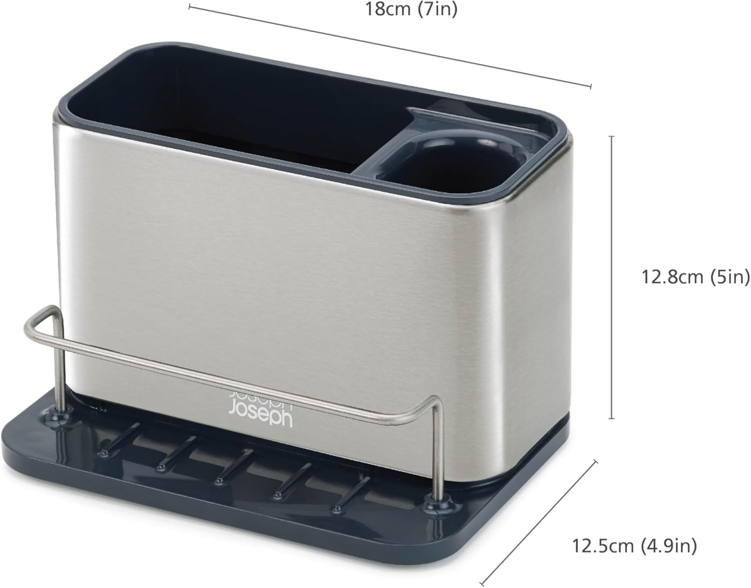 joseph-joseph-surface-organiseur-d-vier-en-acier-inoxydable-anti-traces-porte-po image 2