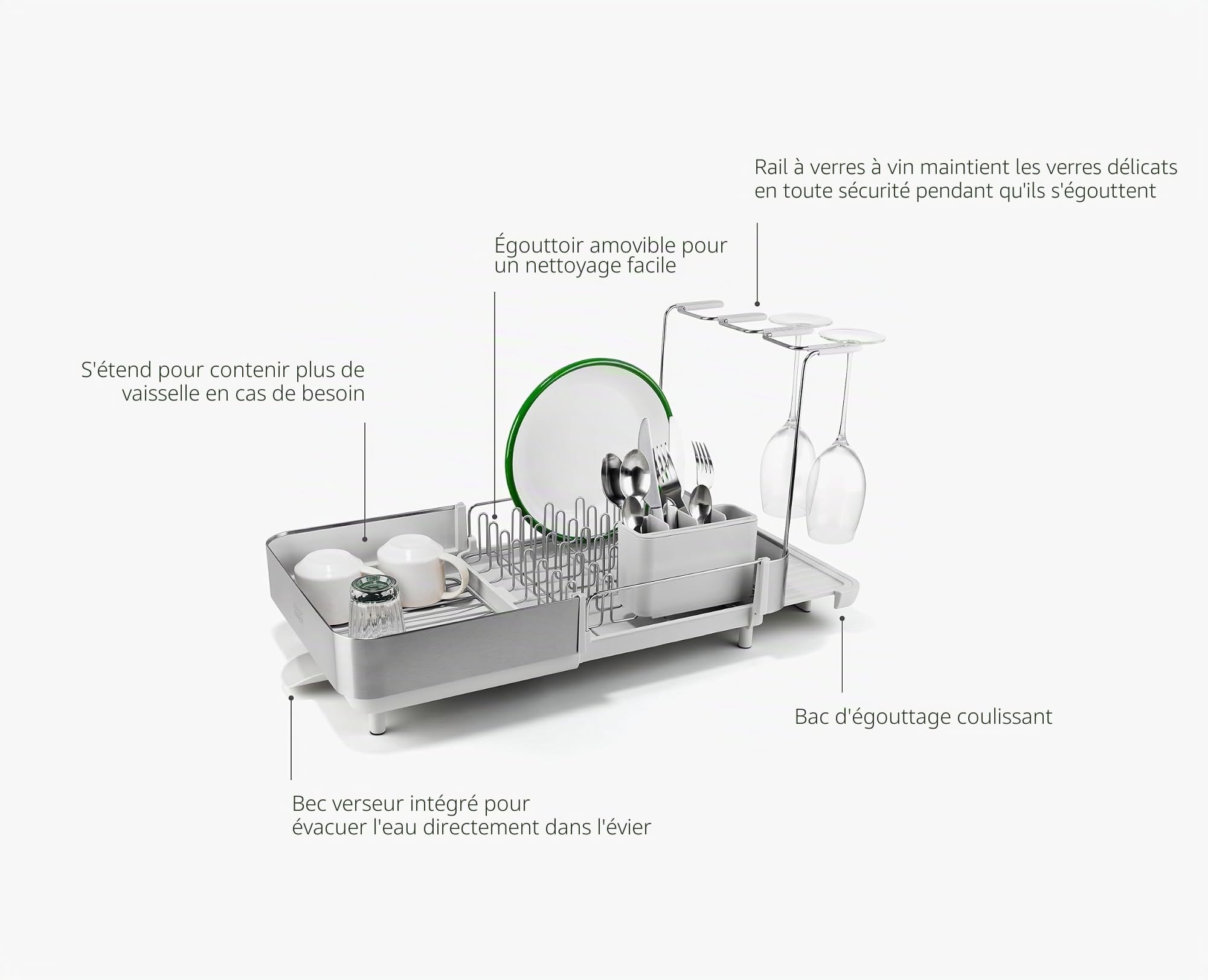 joseph-joseph-extend-steel-plus-gouttoir-vaisselle-extensible-en-acier-inoxydabl image 5