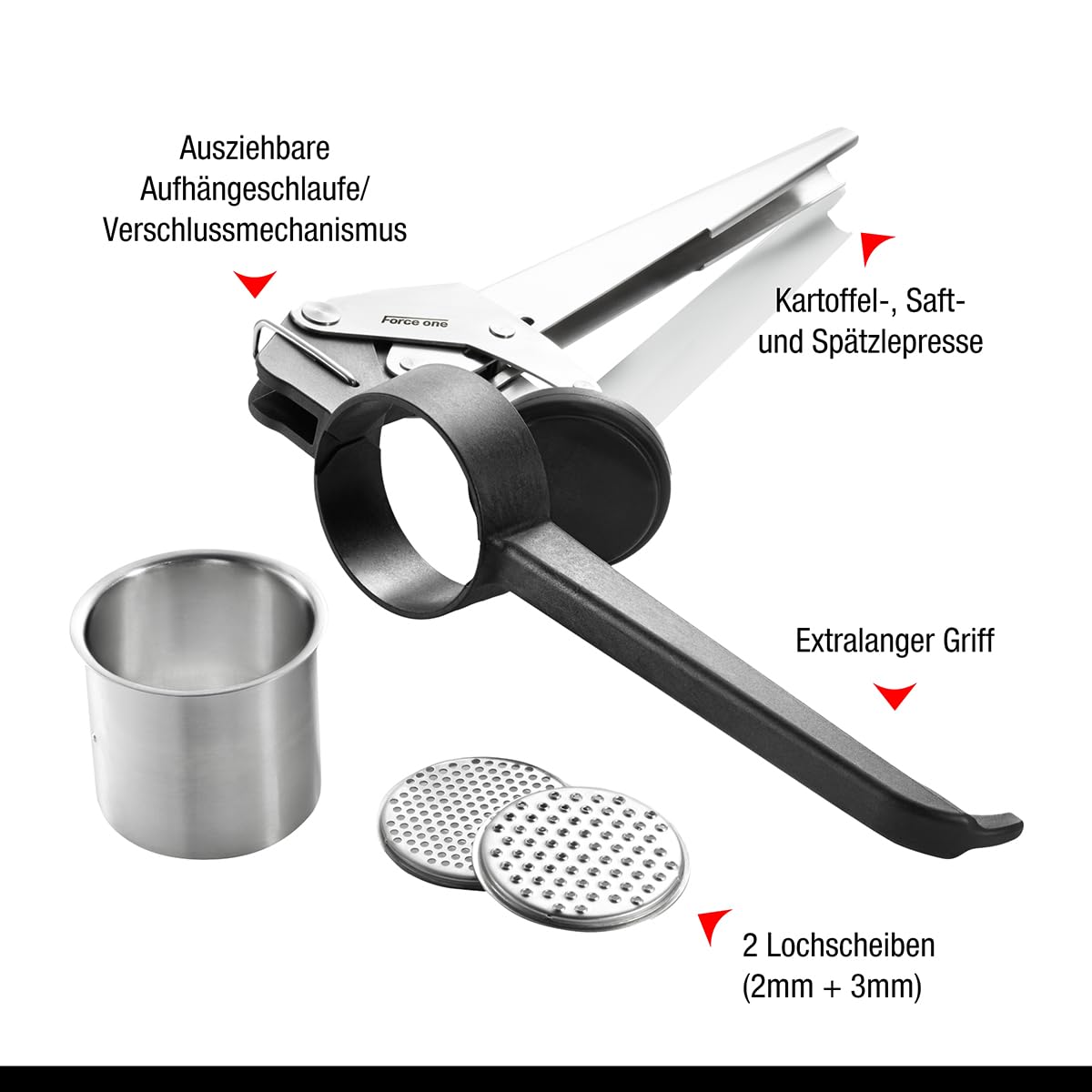 gefu-ge13110-force-one-presse-pur-e-et-presse-spaetzle-en-acier-inoxydable-80-d- image 2