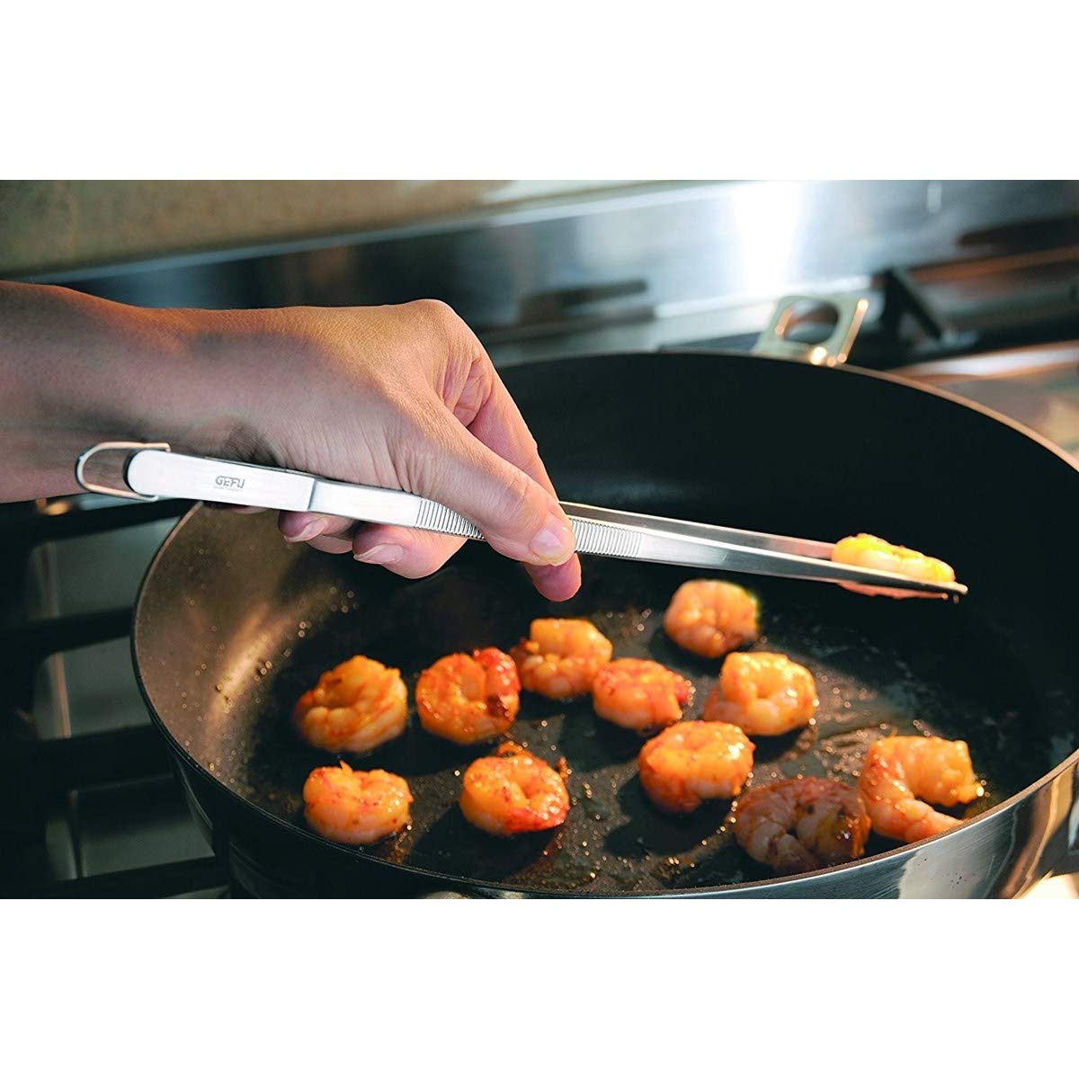 gefu-ge11800-pince-pour-barbecue-et-cuisine-en-acier-inoxydable-34-cm-multi-usag image 2