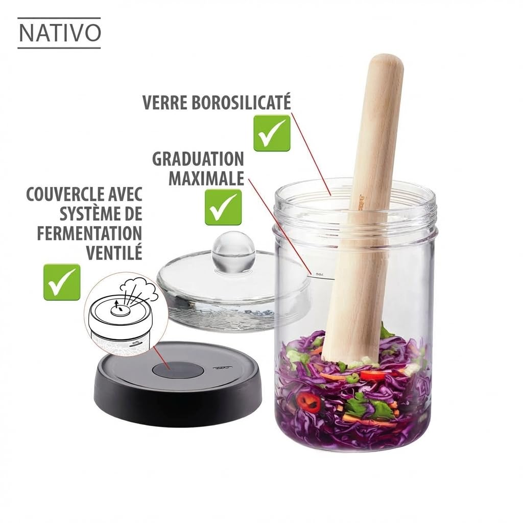 gefu-nativo-bocal-de-fermentation-1-litre-en-verre-avec-valve-2-en-1-ferment-ven image 4
