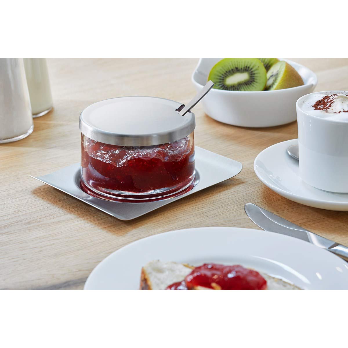 gefu-brunch-pot-confiture-en-acier-inoxydable-avec-ramequin-en-verre-14-4-x-12-5 image 3