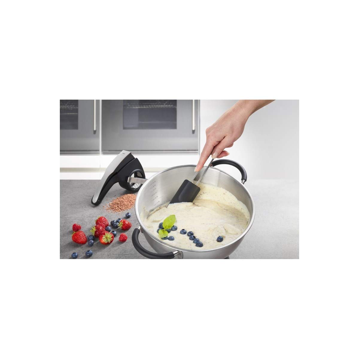 gefu-cremoso-14350-grattoir-p-te-spatule-de-cuisson-silicone-noir-25-cm-l-chefri image 2