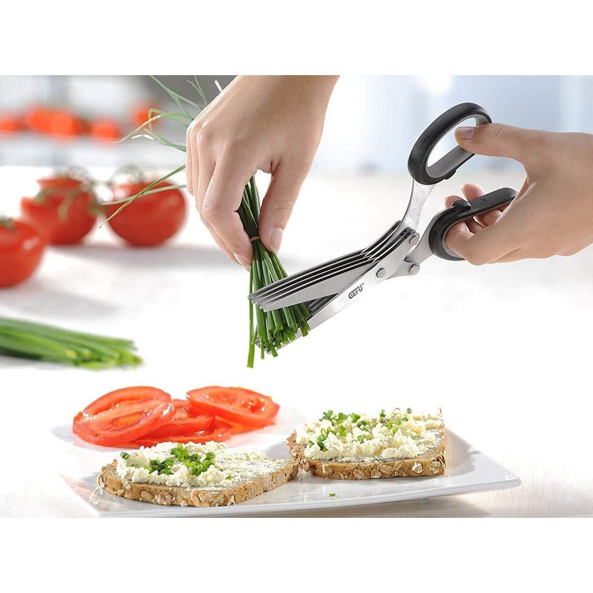 gefu-cutare-ge12660-ciseaux-herbes-5-lames-en-acier-inoxydable-avec-peigne-de-ne image 3