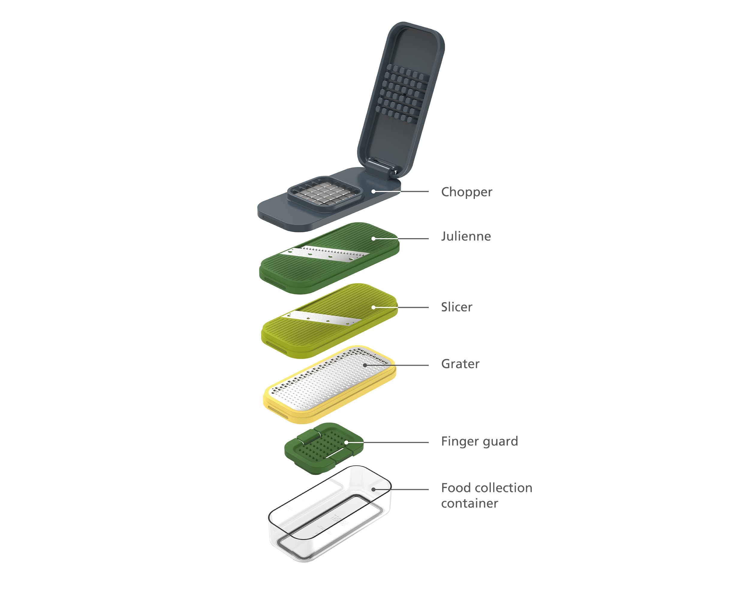 joseph-joseph-multi-prep-compact-4-en-1-coupe-l-gumes-multifonction-avec-hachoir image 3