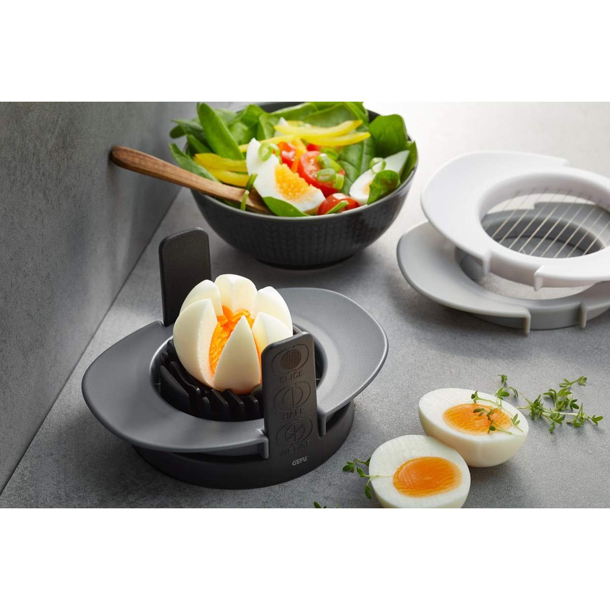 gefu-eggi-lot-de-4-coupe-ufs-empilables-pour-ufs-durs-en-rondelles-et-en-six-gar image 3