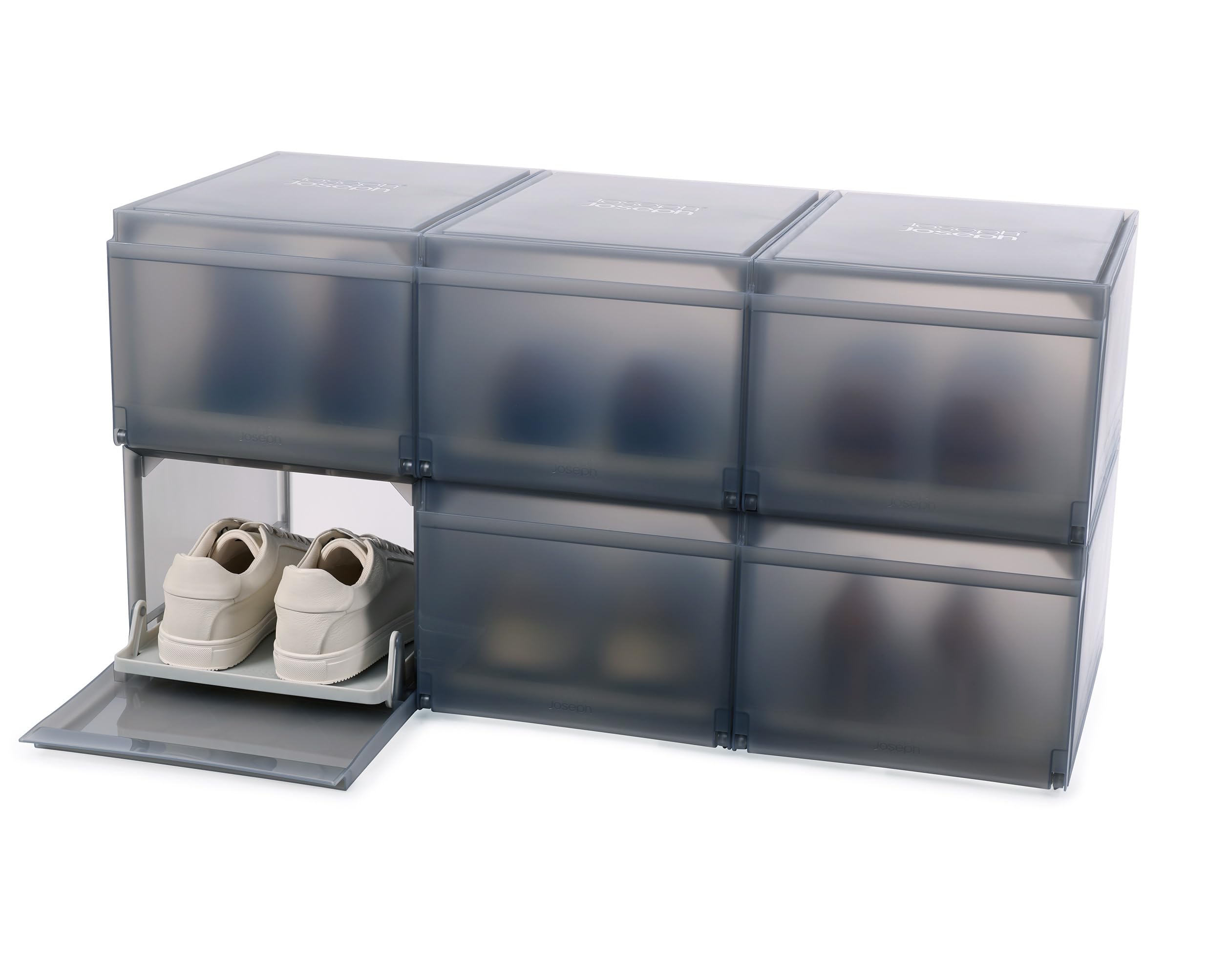 joseph-joseph-shoecase-bo-te-de-rangement-chaussures-lot-de-6-plateau-coulissant image 1