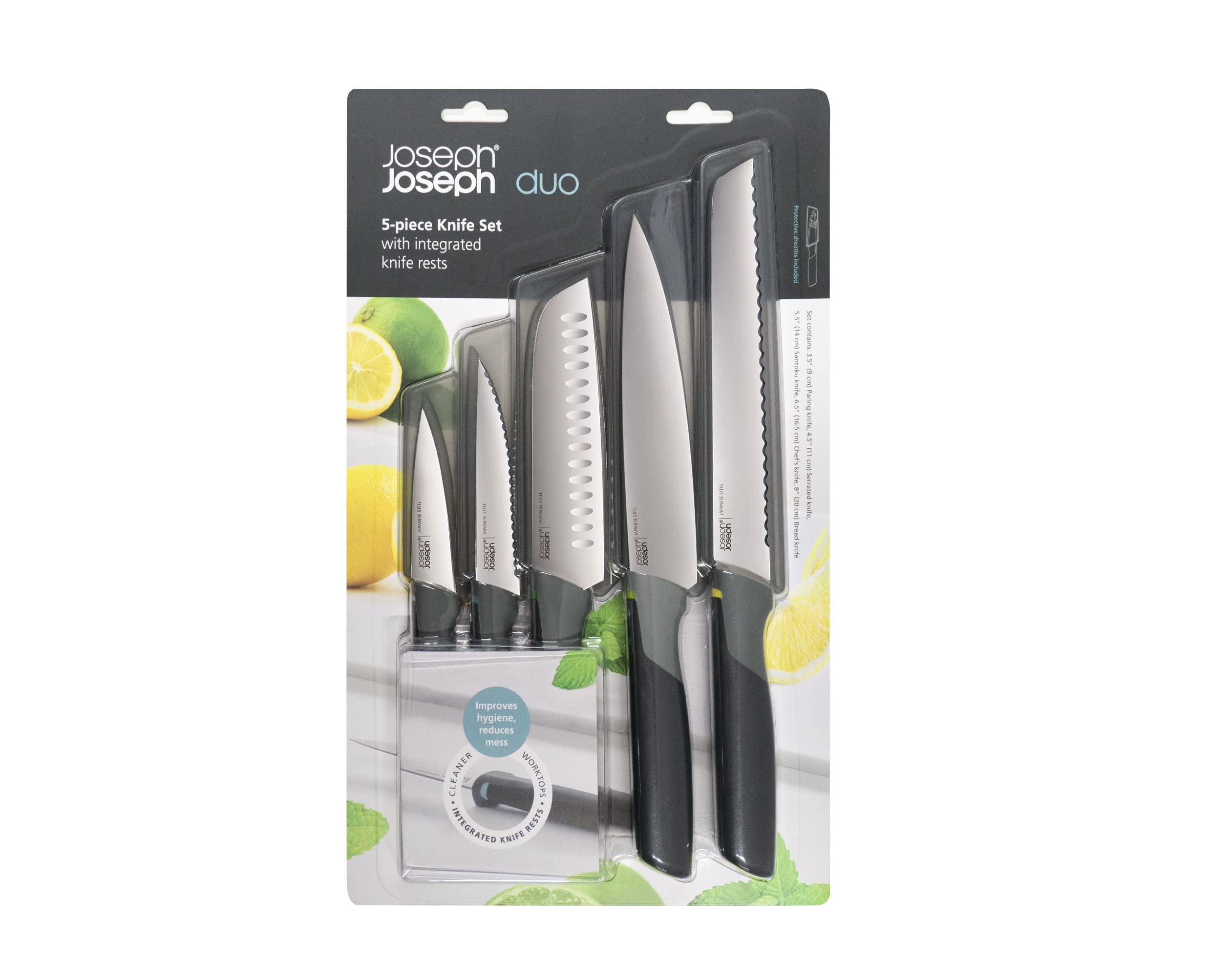 joseph-joseph-elevate-duo-ensemble-de-5-couteaux-de-cuisine-lames-en-acier-inoxy image 5