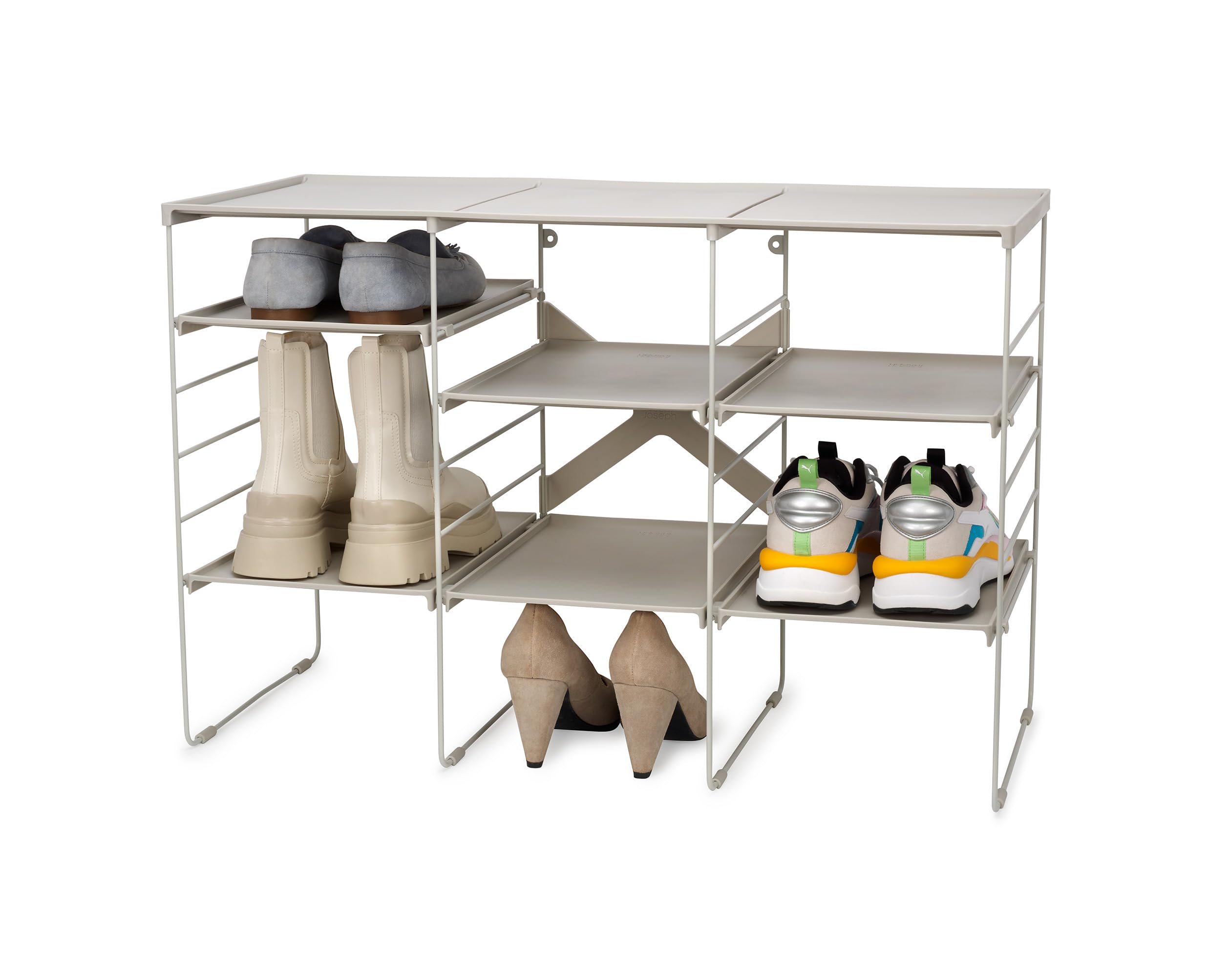 joseph-joseph-level-rangement-chaussures-12-paires-tag-re-empilable-et-r-glable- image 1