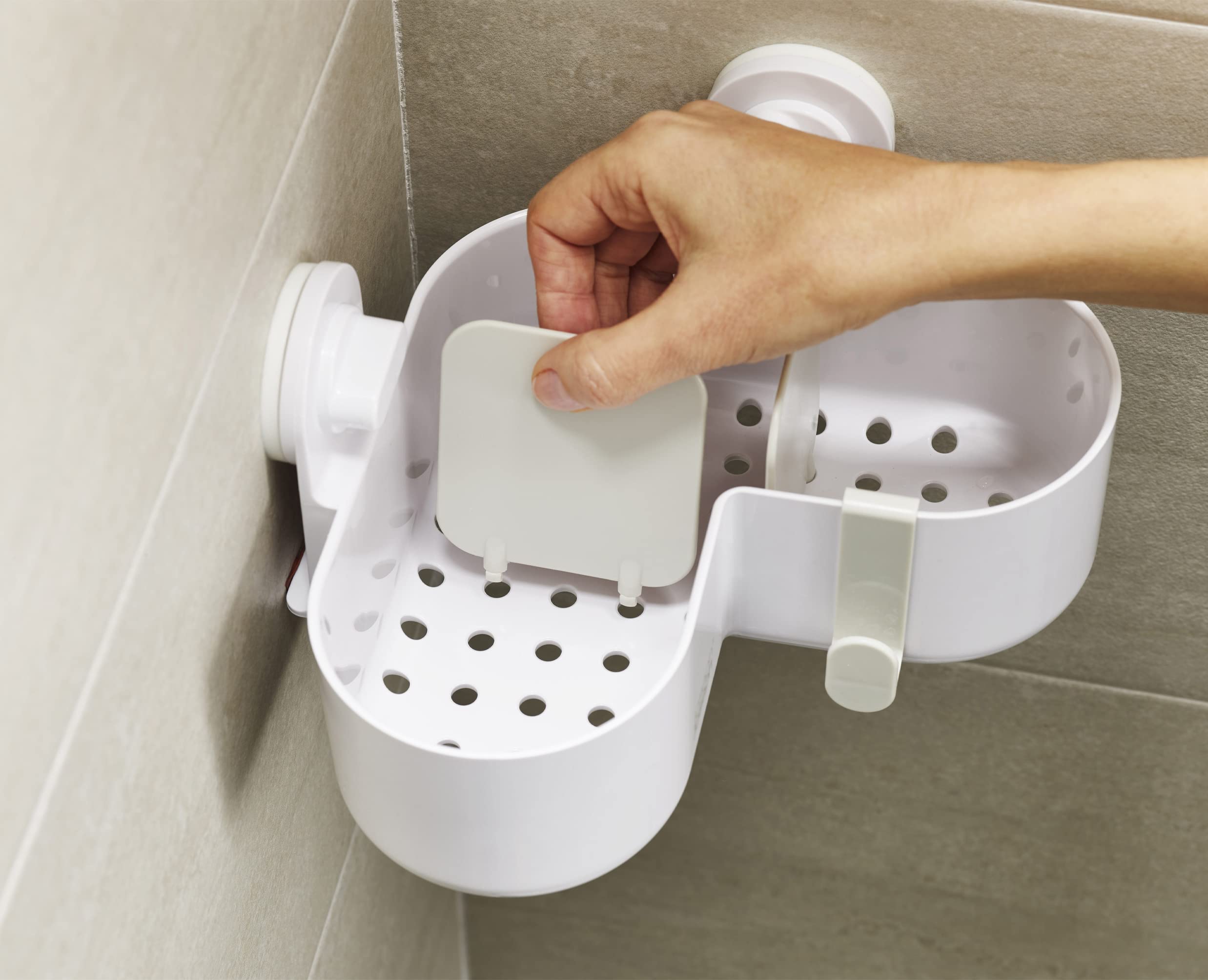 joseph-joseph-duo-organiseur-d-tag-re-de-douche-d-angle-ventouses-rangement-de-s image 2