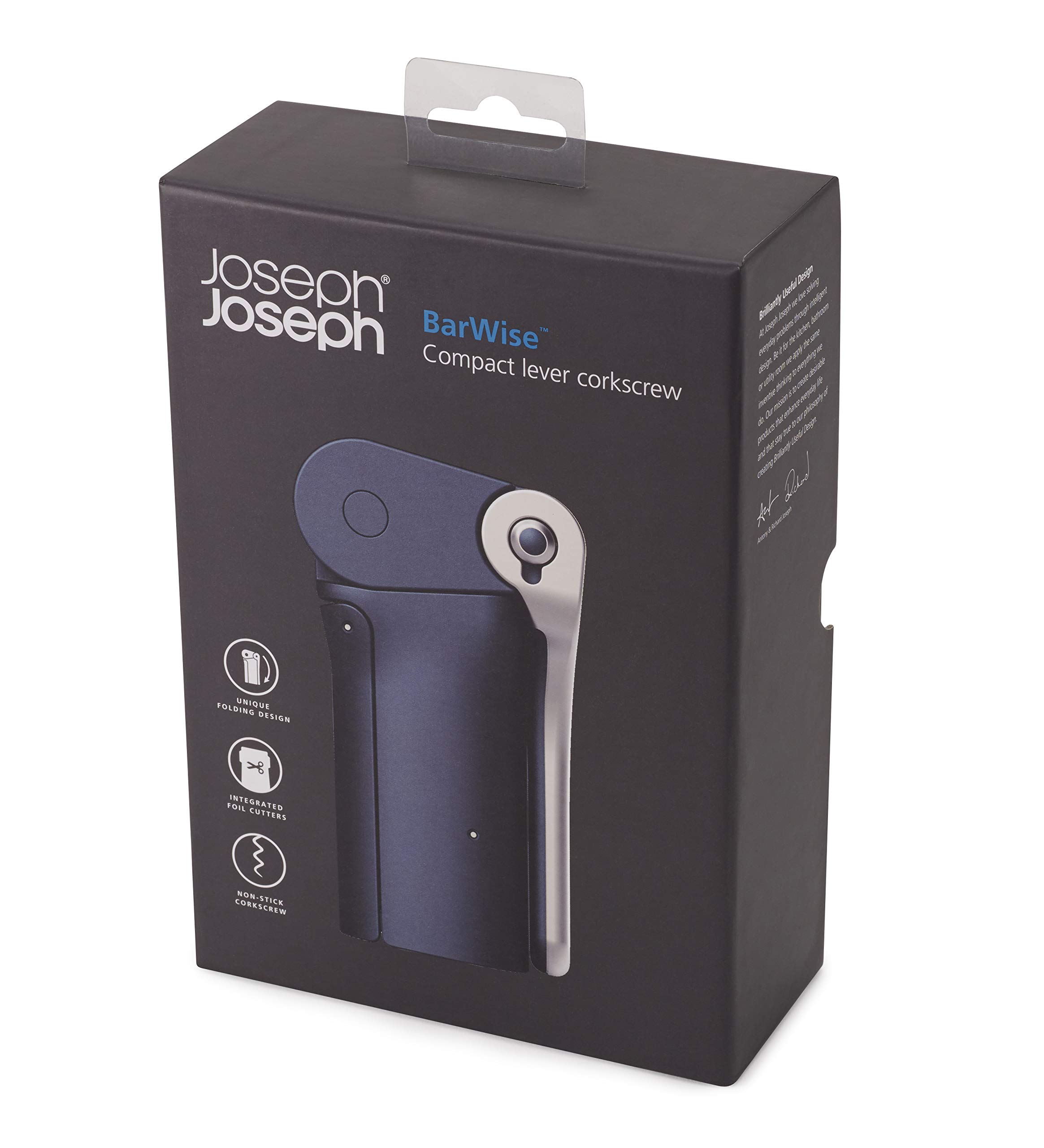 joseph-joseph-barwise-tire-bouchon-levier-compact-anti-adh-sif-bleu-avec-coupe-f image 8