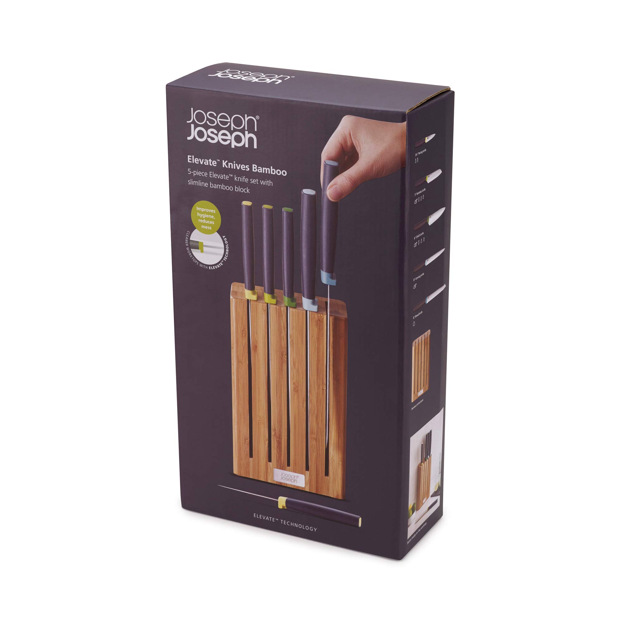 joseph-joseph-elevate-set-de-5-couteaux-de-cuisine-acier-inoxydable-japonais-ave image 8
