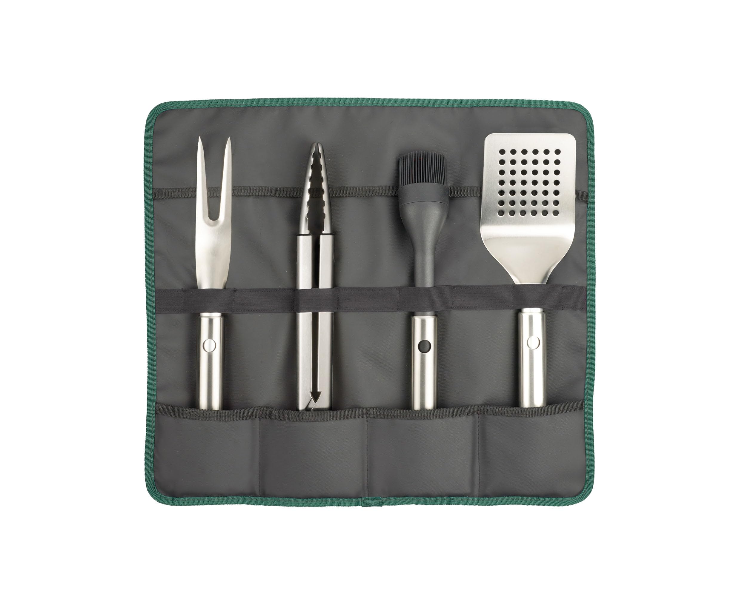 joseph-joseph-grillout-set-de-4-ustensiles-bbq-en-acier-inoxydable-brosse-pinces image 2