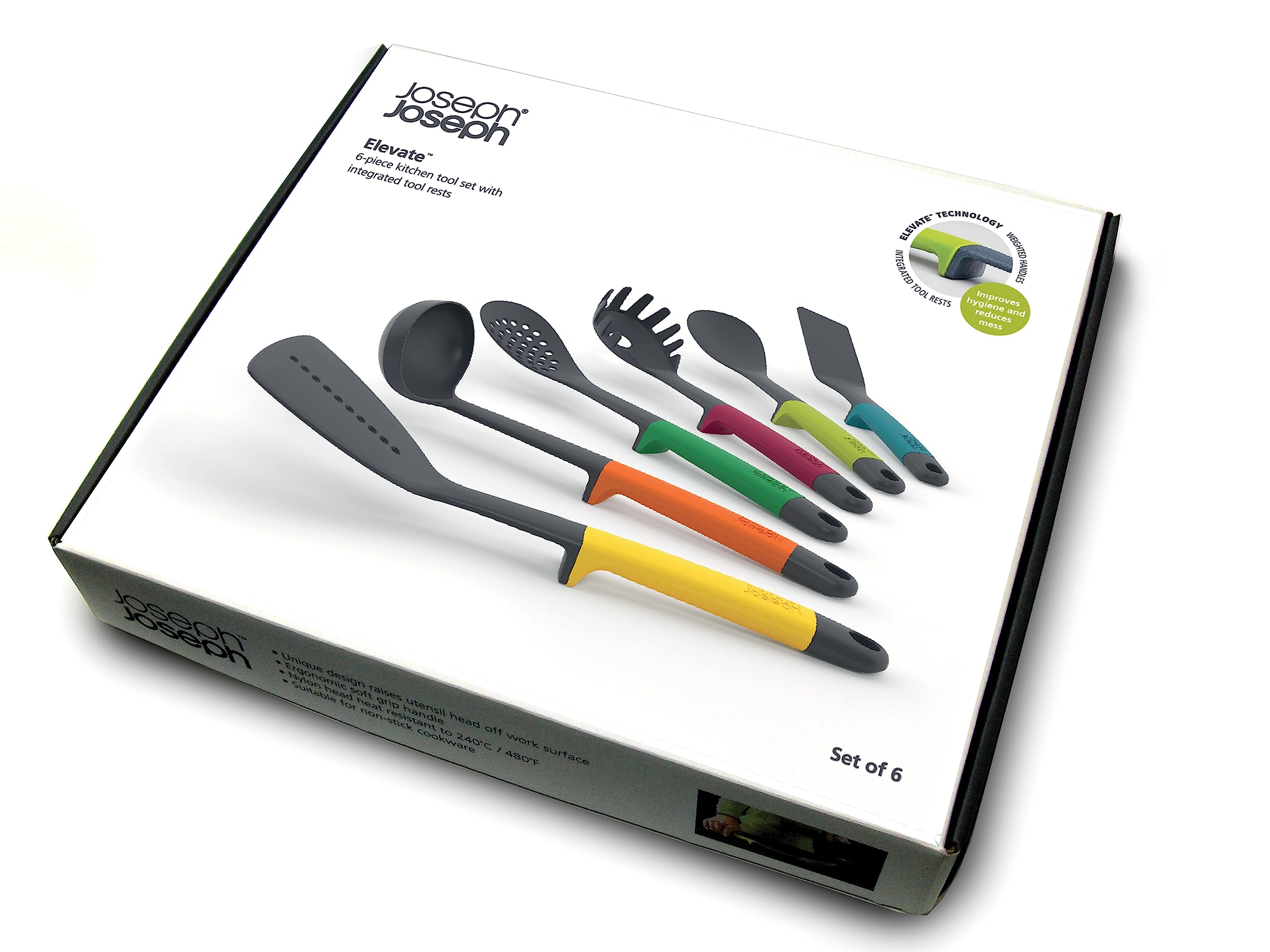 joseph-joseph-elevate-set-de-6-ustensiles-de-cuisine-en-nylon-r-sistants-la-chal image 8