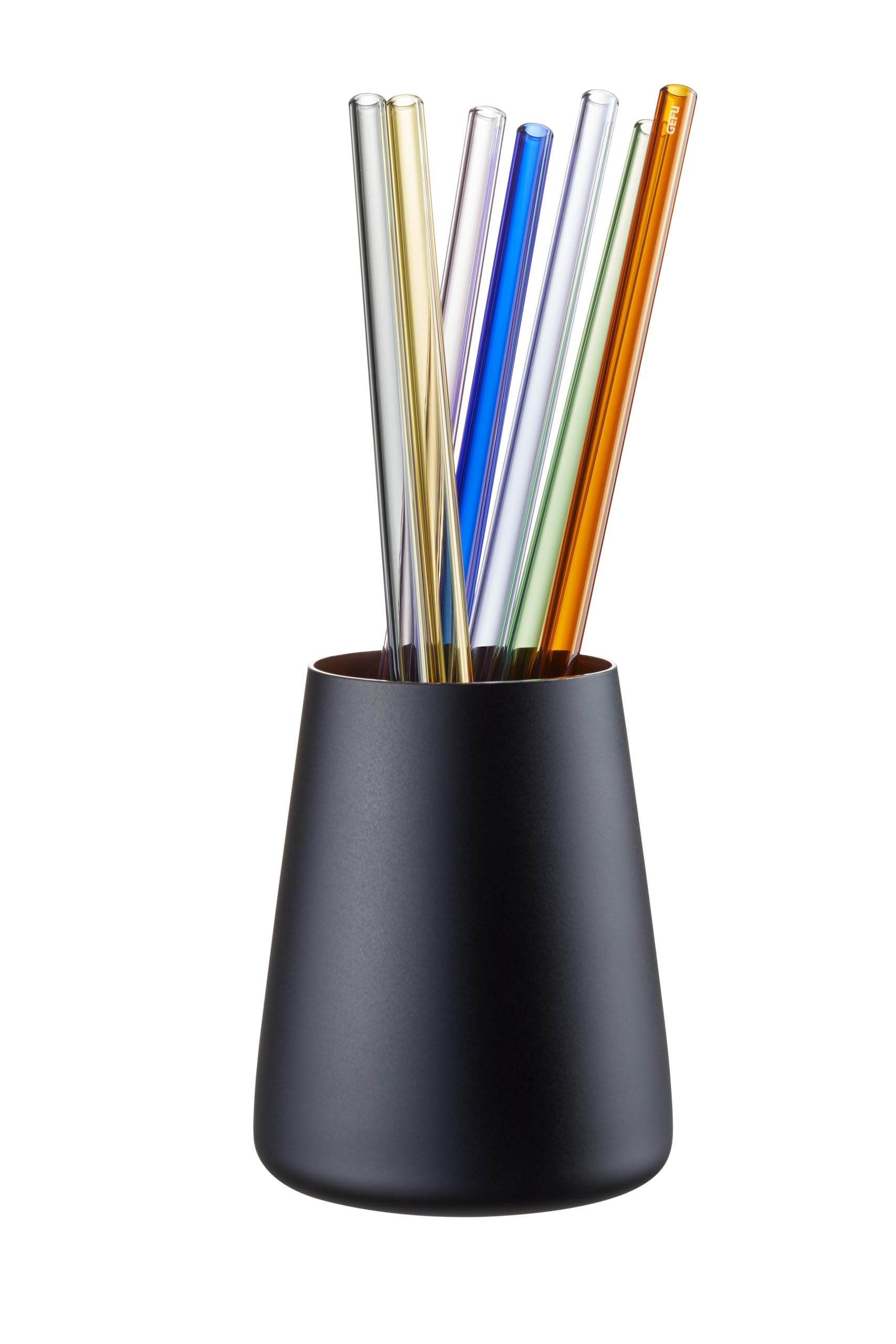 gefu-future-set-de-8-pailles-en-verre-borosilicat-23-cm-multicolore-avec-brosse- image 3