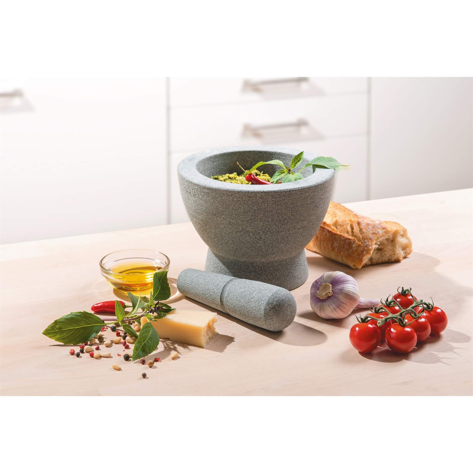 gefu-crunchy-mortier-et-pilon-en-granit-gris-17-cm-r-versible image 4