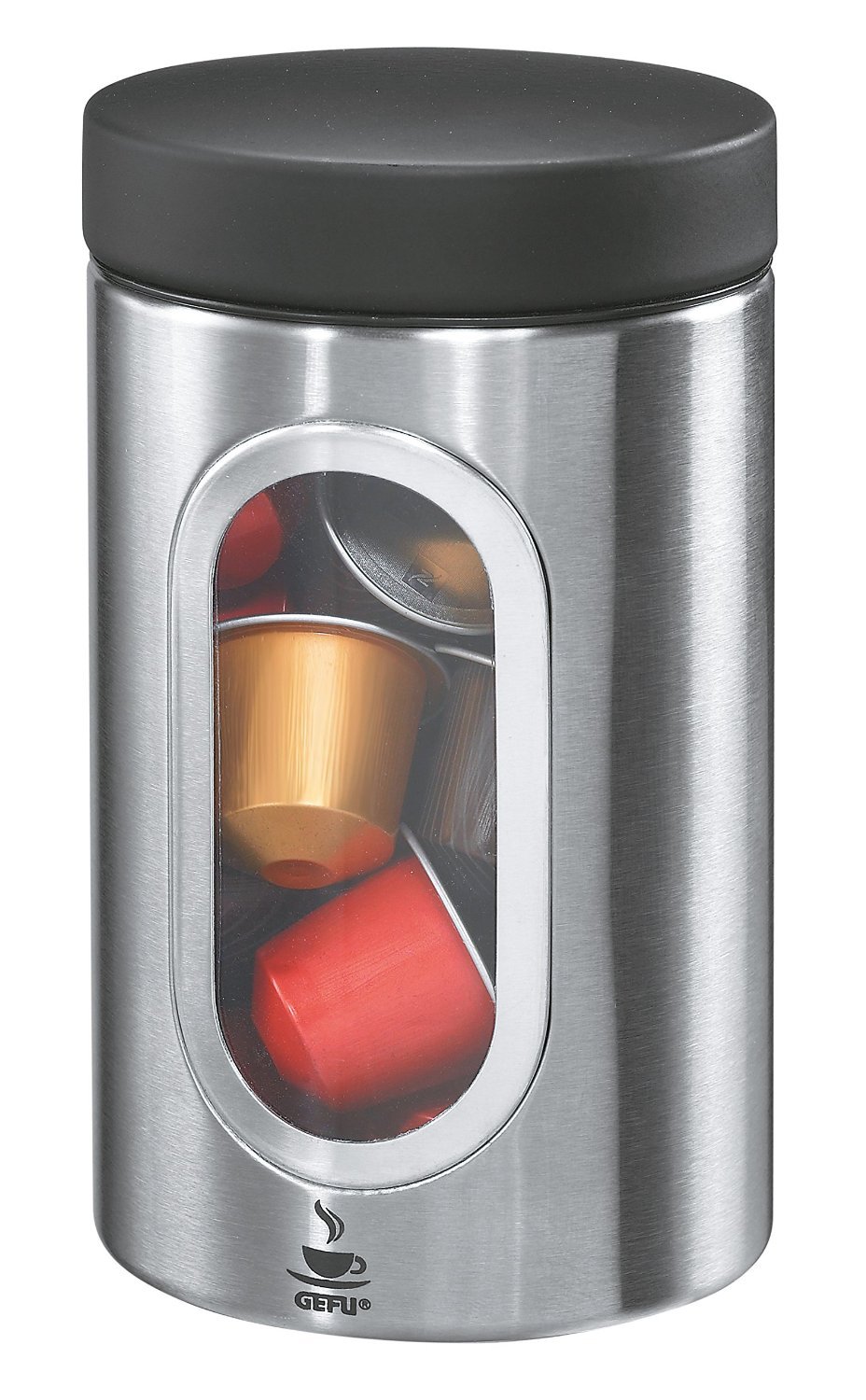 gefu-bo-te-caf-piero-250-g-acier-inoxydable-avec-fermeture-clic-et-fen-tre-de-ni image 3
