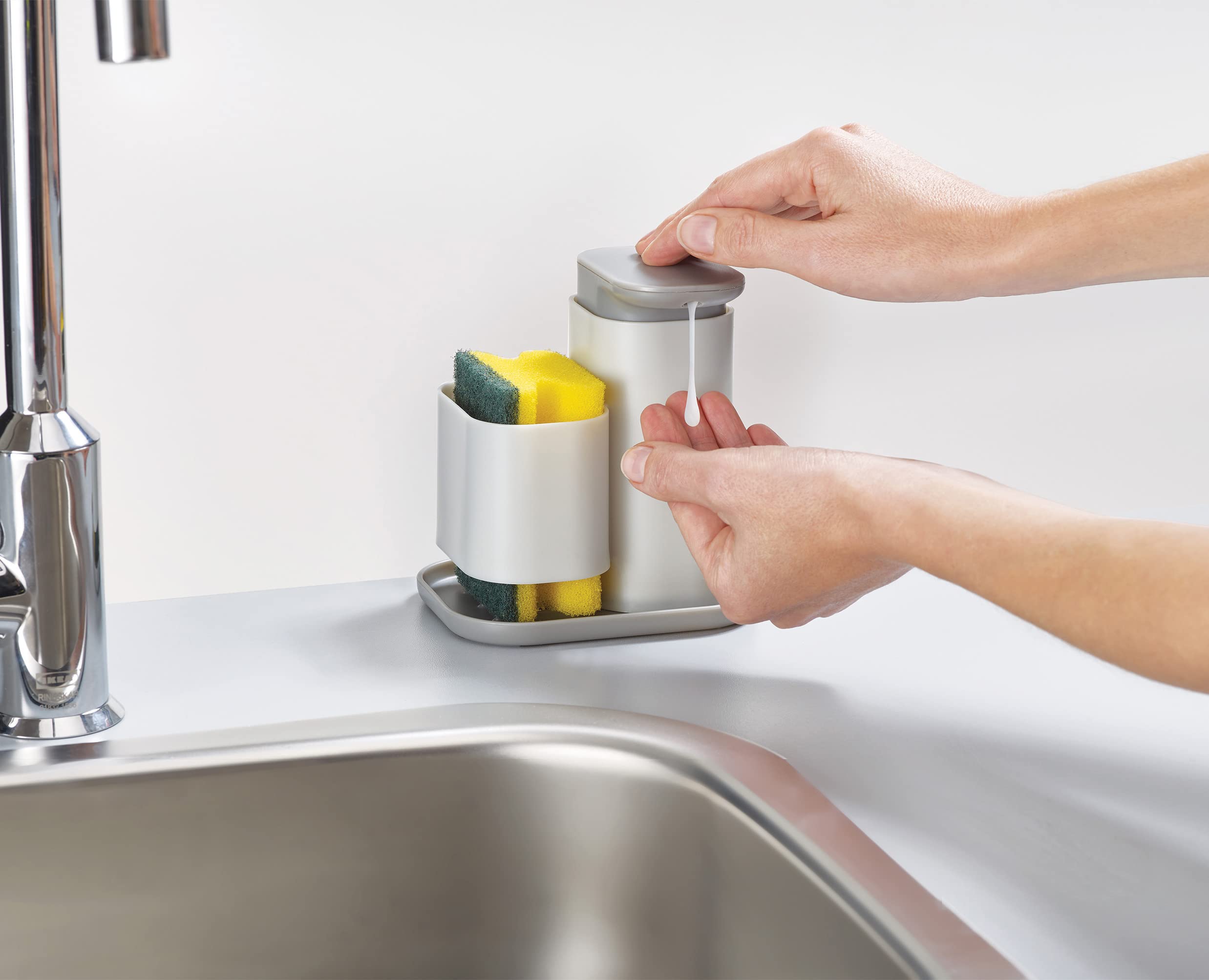 joseph-joseph-duo-distributeur-de-savon-avec-porte-ponge-pour-vier-de-cuisine-24 image 4