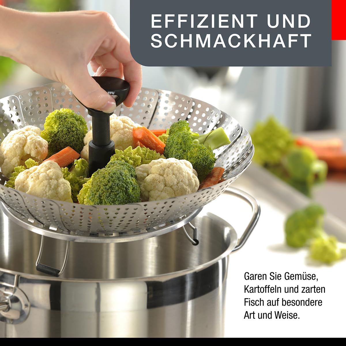 gefu-ge15460-vitala-panier-vapeur-pliable-en-acier-inoxydable-casseroles-18-27-c image 3