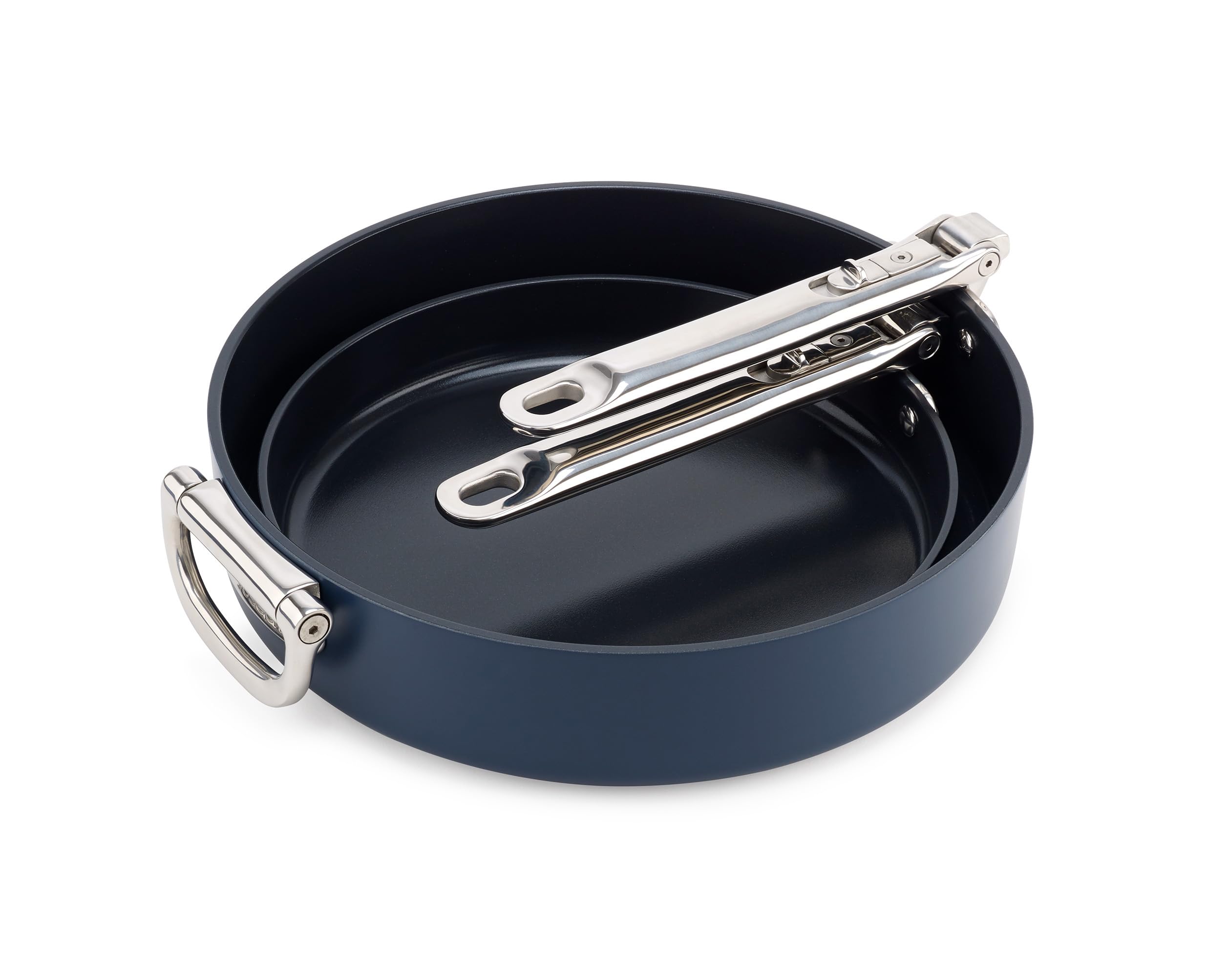 joseph-joseph-space-set-de-2-po-les-frire-24-cm-et-28-cm-avec-poign-es-pliables- image 2