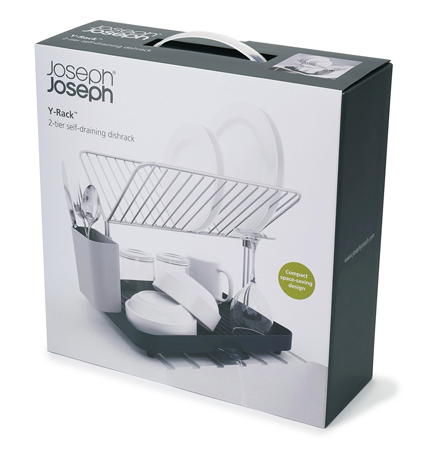 joseph-joseph-y-rack-gouttoir-vaisselle-2-niveaux-avec-pot-ustensiles-et-bec-de- image 5