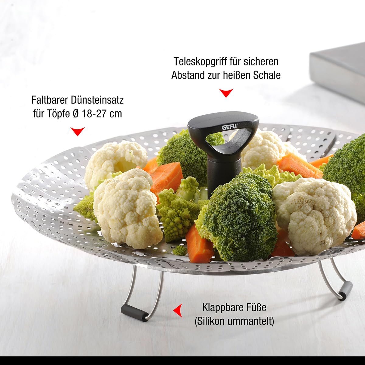 gefu-ge15460-vitala-panier-vapeur-pliable-en-acier-inoxydable-casseroles-18-27-c image 2