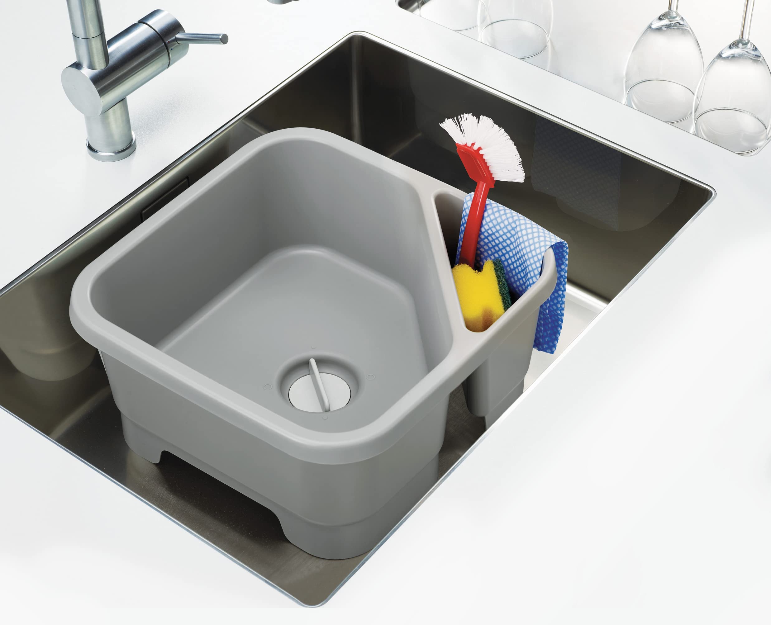 joseph-joseph-duo-bol-vaisselle-carr-avec-bouchon-d-vacuation-et-compartiment-co image 7