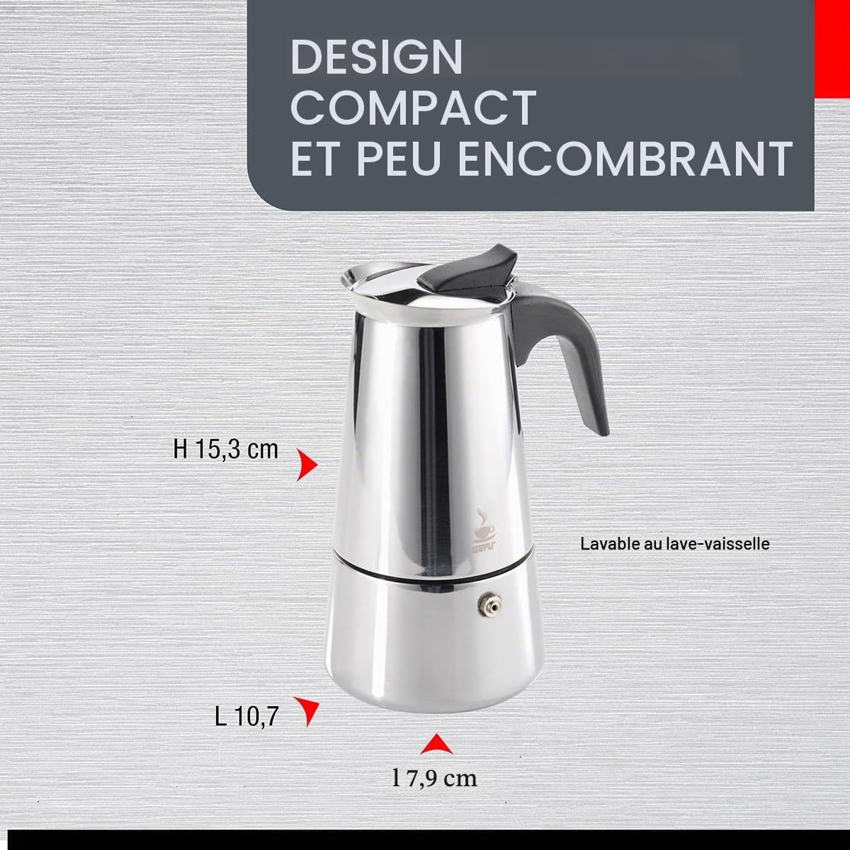gefu-emilio-cafeti-re-italienne-2-tasses-avec-design-l-gant-garantie-5-ans image 5