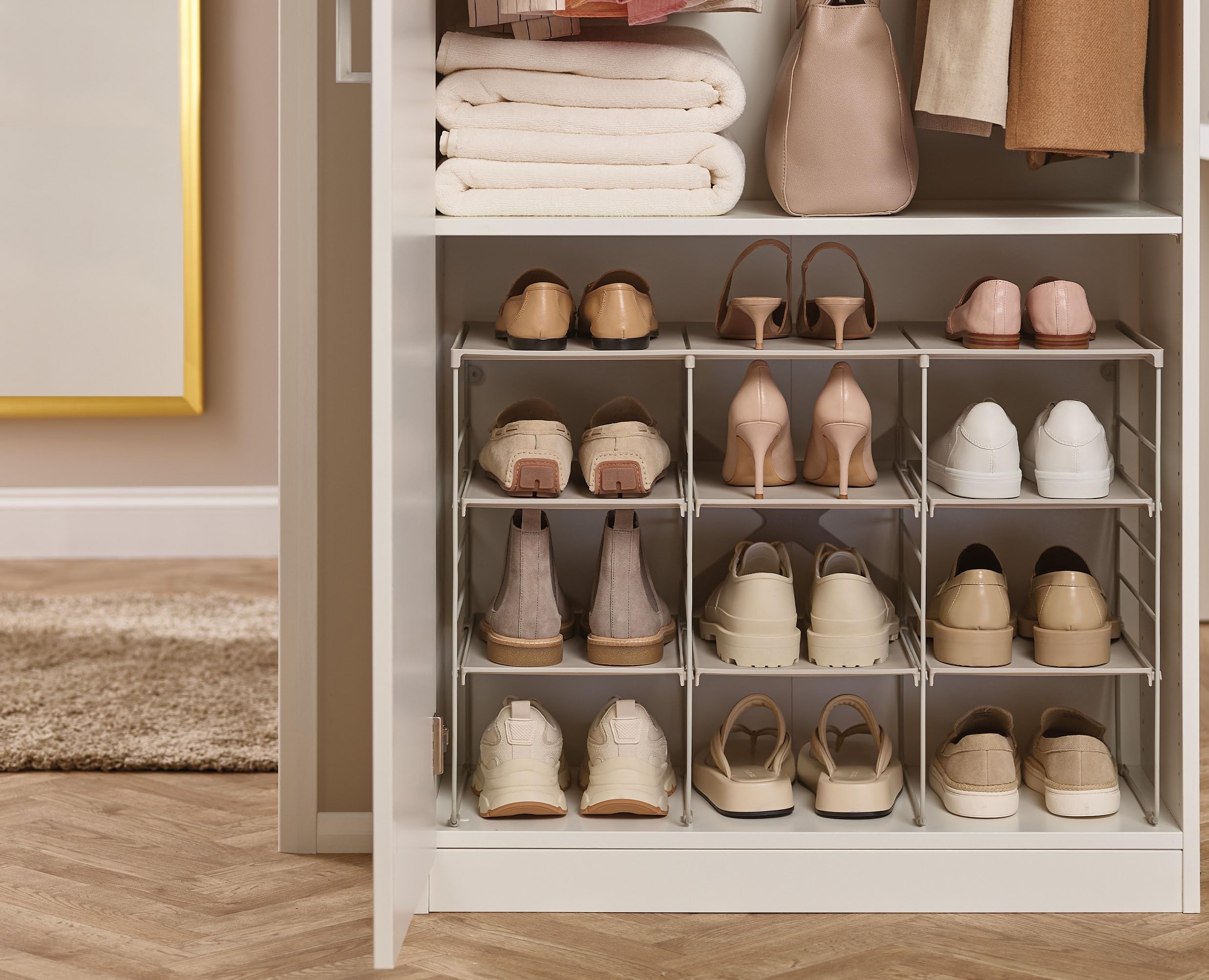 joseph-joseph-level-rangement-chaussures-12-paires-tag-re-empilable-et-r-glable- image 4