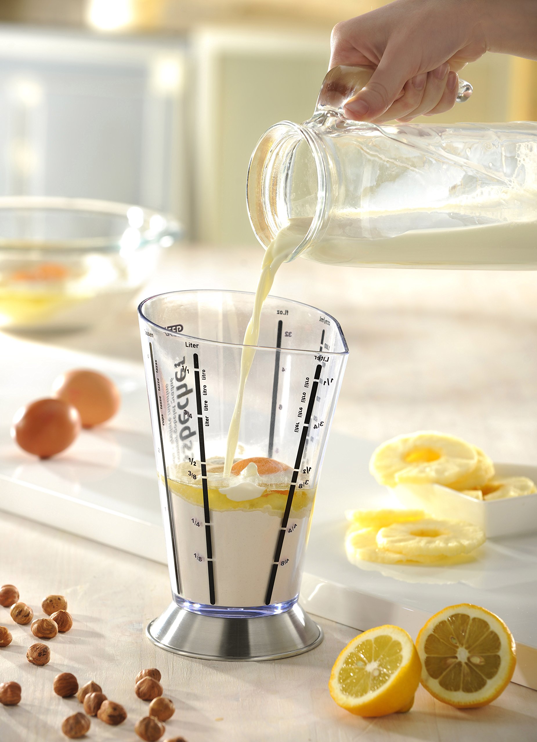 gefu-ge14460-misuro-doseur-shaker-mesureur-1000-ml-avec-socle-inox-et-couvercle- image 2