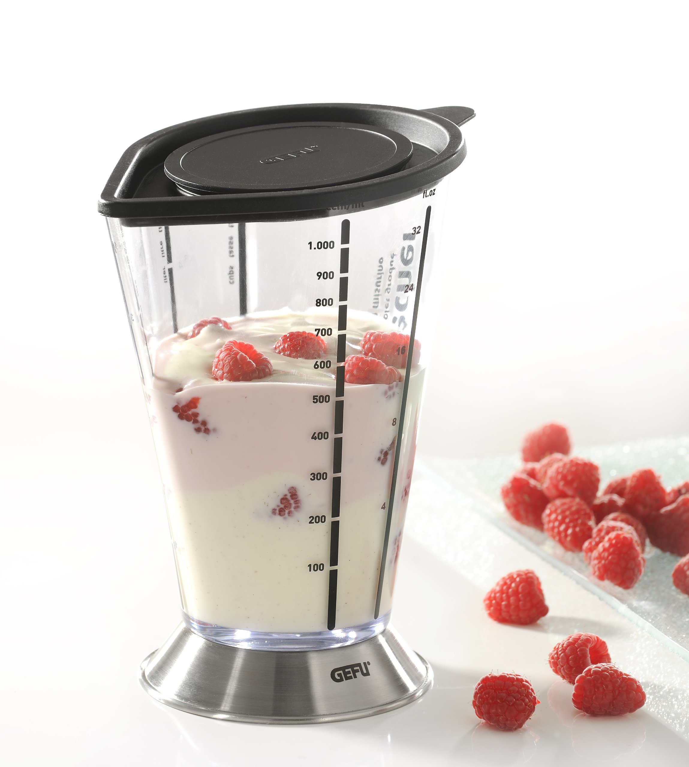 gefu-ge14460-misuro-doseur-shaker-mesureur-1000-ml-avec-socle-inox-et-couvercle- image 3