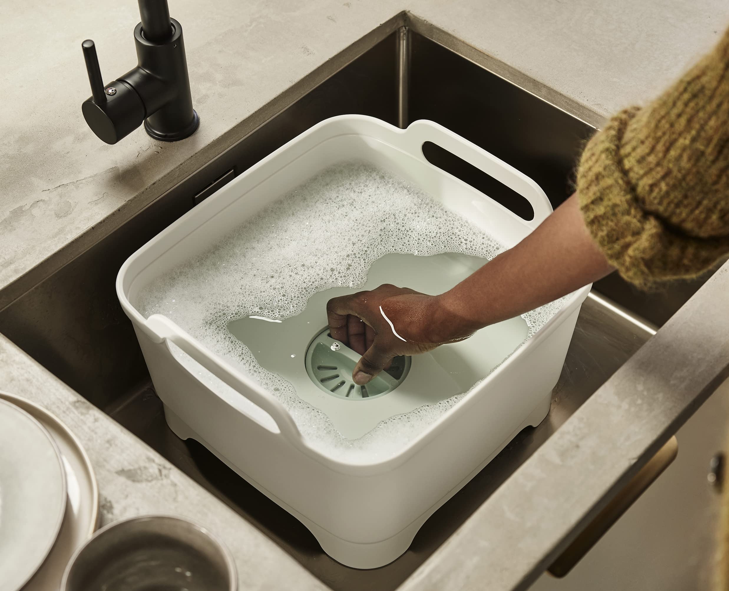 joseph-joseph-wash-drain-bassine-vaisselle-9-l-avec-bouchon-de-vidange-et-poign- image 4