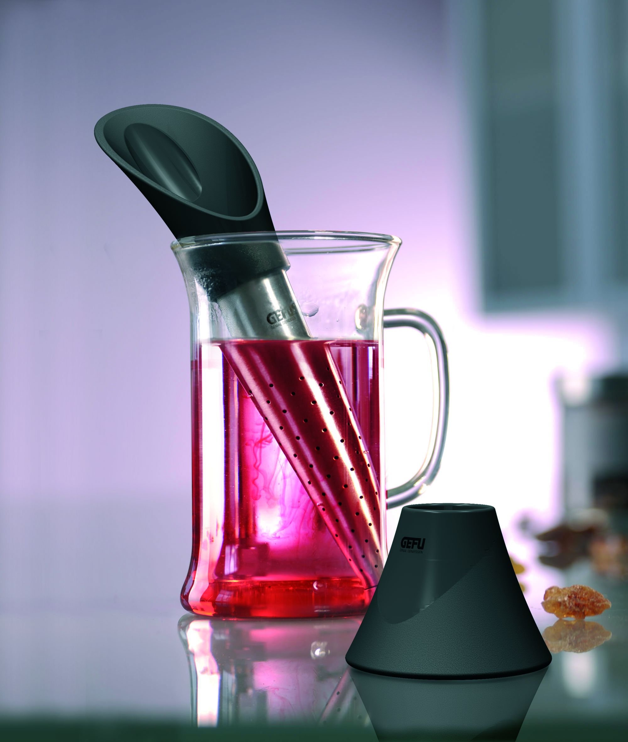 gefu-tealeaf-ge12870-infuseur-th-en-acier-inoxydable-noir-avec-entonnoir-doseur- image 2