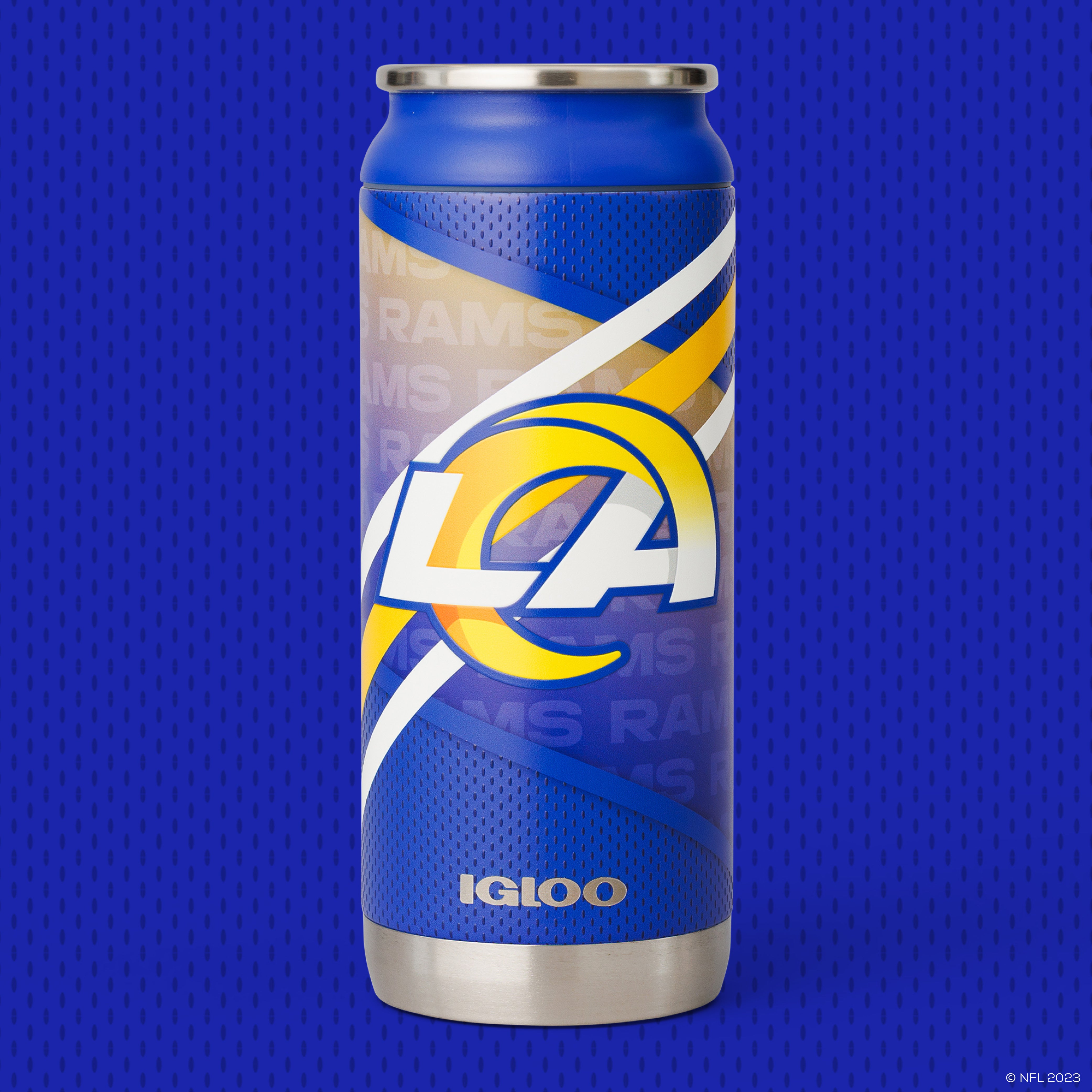 igloo-los-angeles-rams-16-oz-canette-isotherme-nfl-en-acier-inoxydable-officiell image 8